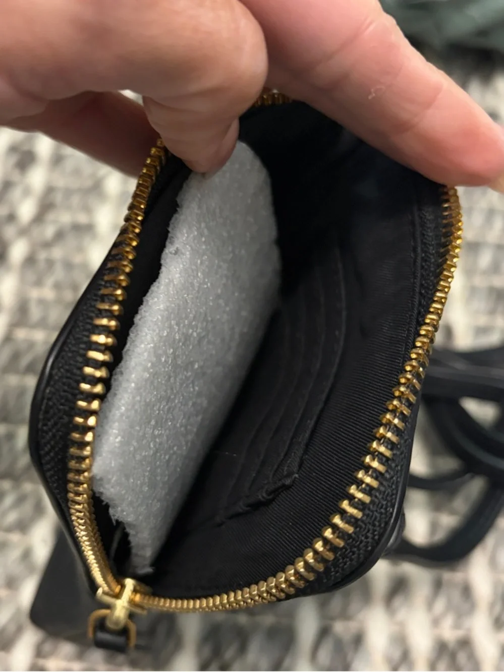 Tory Burch Black Leather Crossbody with Gold Logo Medallion